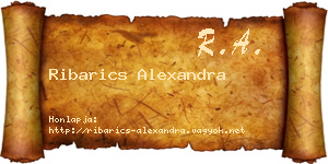 Ribarics Alexandra névjegykártya